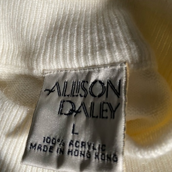 Allison Daley High Neck Long Sleeve Sweater‎  r Women L  Grannycore Comfy Soft - Picture 3 of 6